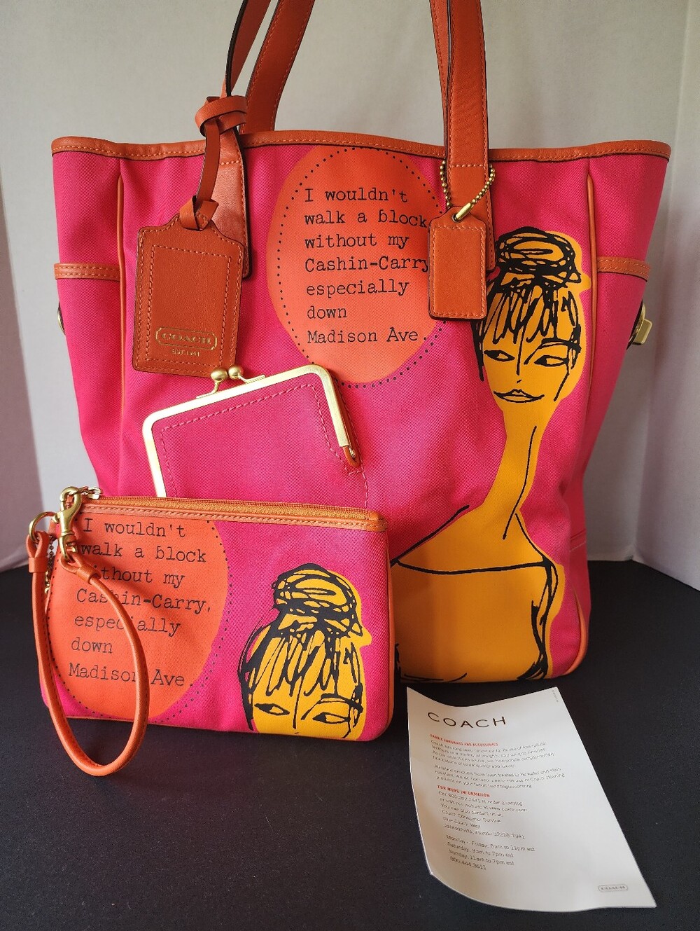 Coach Bonnie Cashin-Carry Tote with Matching Wristlet, EUC, 2008 - Picture 1 of 14